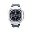 Bell & Ross Instrument Chronograph BR05C-BU-ST/SRB 1201381 SS x Rubber AT Watch with Blue Dial Secondhand