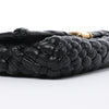 Bottega Veneta Leather Woven Rumple Desiree Shoulder Bag in Black Secondhand