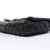 Bottega Veneta Leather Woven Rumple Desiree Shoulder Bag in Black Secondhand