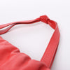 Bottega Veneta Bulb Smooth Leather Shoulder Bag in Red Secondhand