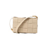 Bottega Veneta Cassette Maxi Intrecciato Leather Crossbody Bag in Beige Secondhand