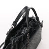 Bottega Veneta Intrecciato Leather 2Way Handbag in Black Secondhand