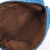 Secondhand BOTTEGA VENETA Intrecciato Leather Chain Crossbody Bag in Blue