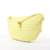 Bottega Veneta Intrecciato Medium Turns Pouch Leather Shoulder bag in Yellow Secondhand