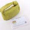 Bottega Veneta Intrecciato Mini Jodie Leather Handbag in Yellow-Green Secondhand