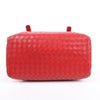 Bottega Veneta Intrecciato Roma Leather Handbag in Red Secondhand