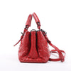 Bottega Veneta Intrecciato Roma Leather Handbag in Red Secondhand
