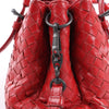 Bottega Veneta Intrecciato Roma Leather Handbag in Red Secondhand