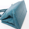 Bottega Veneta Intrecciato Roma Leather Handbag in Blue Secondhand