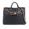 Bottega Veneta Intrecciato Small Andiamo Leather 2Way Handbag in Black Secondhand