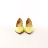 Bottega Veneta Leather Pointed Heels in Yellow, Size 37 EU Secondhand