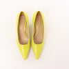 Bottega Veneta Leather Pointed Heels in Yellow, Size 37 EU Secondhand
