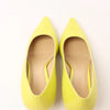 Bottega Veneta Leather Pointed Heels in Yellow, Size 37 EU Secondhand