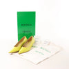 Bottega Veneta Leather Pointed Heels in Yellow, Size 37 EU Secondhand