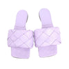 Bottega Veneta Lido Intrecciato Leather Sandals in Purple, Size 37 EU Secondhand