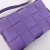 Bottega Veneta Maxi Intrecciato Cassette Leather Shoulder Bag in Purple Secondhand