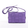 Bottega Veneta Maxi Intrecciato Cassette Leather Shoulder Bag in Purple Secondhand