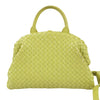 Bottega Veneta Intrecciato Small Leather 2Way Handbag in Yellowish Green Secondhand