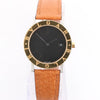 Bvlgari Bvlgari Bvlgari BB33 SGL L 238436 SS YG Leather QZ Watch with Black Dial Secondhand