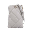 BVLGARI Serpenti Cabochon Chain Leather Shoulder Bag in Gray Secondhand