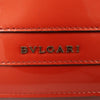 BVLGARI Serpenti Forever Patent Leather Chain Shoulder Bag in Orange Secondhand