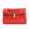 BVLGARI Serpenti Forever Patent Leather Chain Shoulder Bag in Red Secondhand
