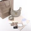 BVLGARI Serpenti Leather Shoulder Bag in Gray Secondhand