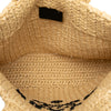 Prada Small Raffia Effect Crochet Embroidered Logo Tote Secondhand