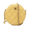 Chanel CC Quilted Caviar Round Clutch With Chain Secondhand