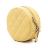 Chanel CC Quilted Caviar Round Clutch With Chain Secondhand