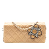 Chanel Quilted Satin Crystal Chain Clutch Secondhand