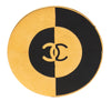 Secondhand Chanel CC Gold Plated and Enamel Round Brooch