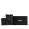 Secondhand Chanel CC Quilted Lambskin Phone Holder with Chain