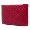 Chanel Large Quilted Lambskin O Case Clutch Secondhand