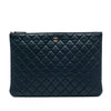 Chanel Large Quilted Caviar O Case Clutch Secondhand