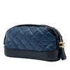 Chanel Bicolor Quilted Aged Calfskin Gabrielle Cosmetic Pouch Secondhand