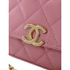 Chanel Mini CC Quilted Caviar Top Handle Clutch with Chain Secondhand