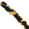 Secondhand Chanel Gold Plated CC Leather Woven Chain Belt