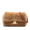 Celine Shearling Triomphe Shoulder Bag Secondhand