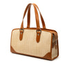 Burberry Straw and Leather Handbag Secondhand