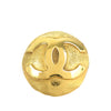 Chanel CC Gold Plated Round Brooch Secondhand