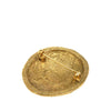 Chanel CC Gold Plated Round Brooch Secondhand