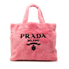 Prada Spugna Terry Cloth Logo Tote Secondhand