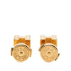 Secondhand Hermès Gold Plated Enamel Cage dH Cube Push Back Earrings