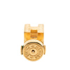 Hermès Gold Plated Enamel Cage dH Cube Push Back Earrings Secondhand