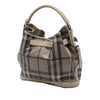 Burberry Medium Smoke Check Coated Canvas Walden Belted Hobo Secondhand