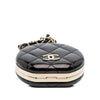 Chanel Quilted Patent Round Mirror Chain Necklace Secondhand