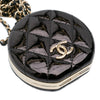 Chanel Quilted Patent Round Mirror Chain Necklace Secondhand