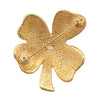 Chanel CC Gold Plated Resin Four Leaf Clover Brooch Secondhand