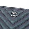 Chanel Large CC Chevron Iridescent Caviar O Case Clutch Secondhand